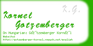 kornel gotzemberger business card